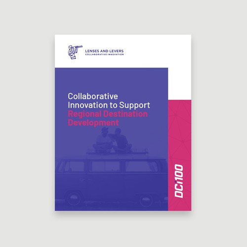PDF Brochure for Lenses and Levers following their brand identity. Interactive PDF for Lenses and Levers